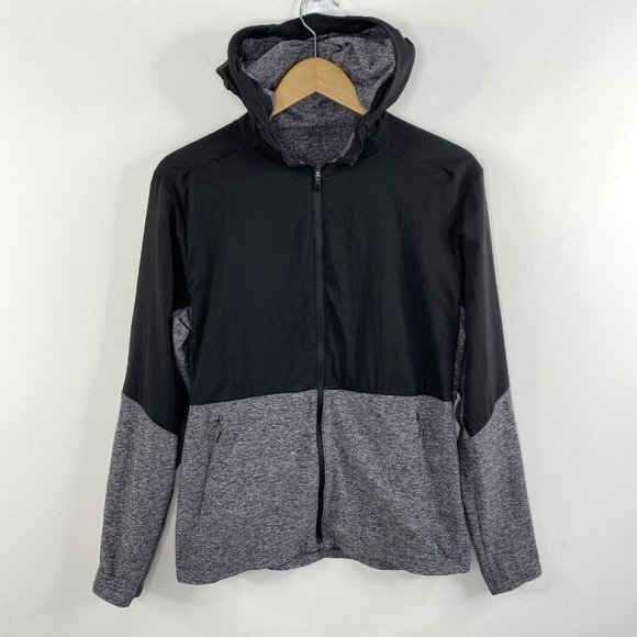 Lululemon Mens Size Medium Surge Warm Shield Jacket Gray Black Full Zip